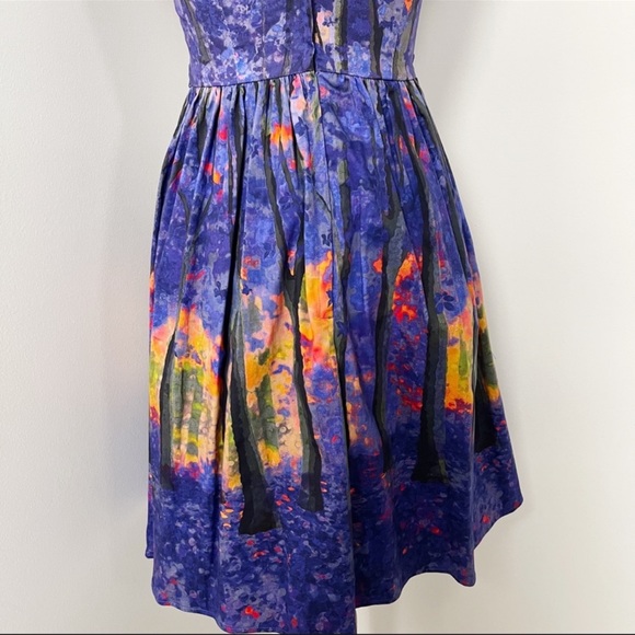 ModCloth Enchanted Forest Frondescent Fete Dusk Thicket Dress Size XS - Picture 6 of 10